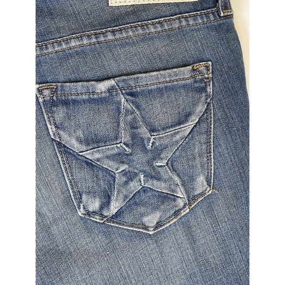 Big Star Womens 1974 Hazel Mid Rise Boot Jeans Cut-off Size 28 - Picture 5 of 10